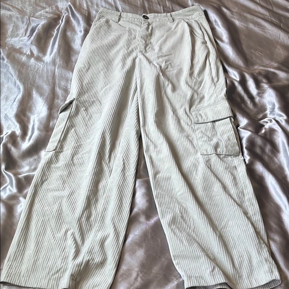 SHEIN Women’s Beige Striped Cargo Pants